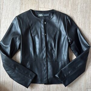 Zara Black Leather jacket